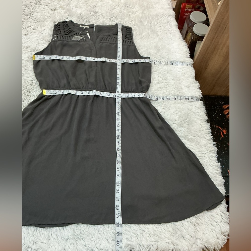 Maurice’s Lattice Shoulder V-Neck Dress – Gray – Size XL – NEW - Picture 5 of 15